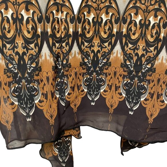 Dressbarn Flowy Jacket + Tank Large Womens Top NWT Brown Black Womens Top NWT - Picture 9 of 11